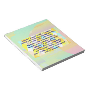 Inspirational Quote Notepad 4 Blue Gold Multi