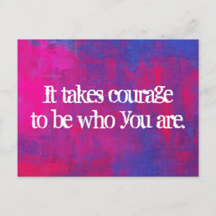 Inspirational Quote on Abstract background Postcard