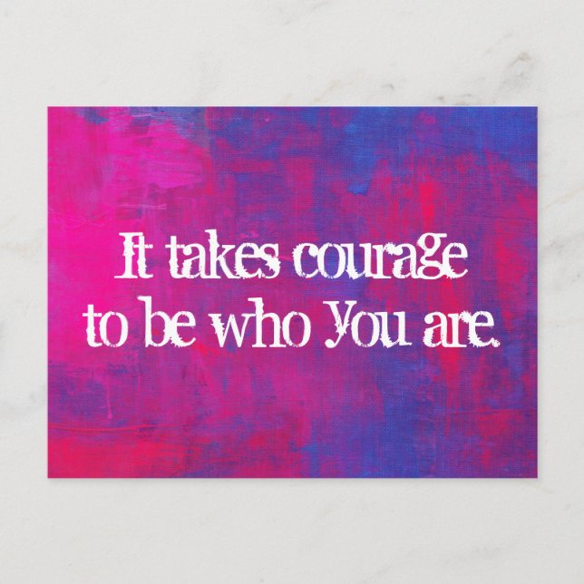 Inspirational Quote on Abstract background Postcard (Front)