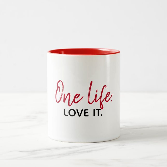 Inspirational Quote On White Mug (Center)