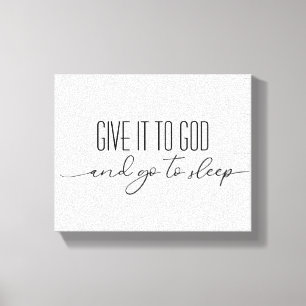 Inspirational Quote On Whitewashed Wood Canvas Print