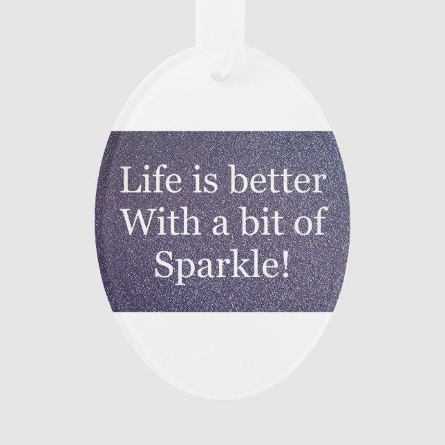 Inspirational quote ornament (Front)