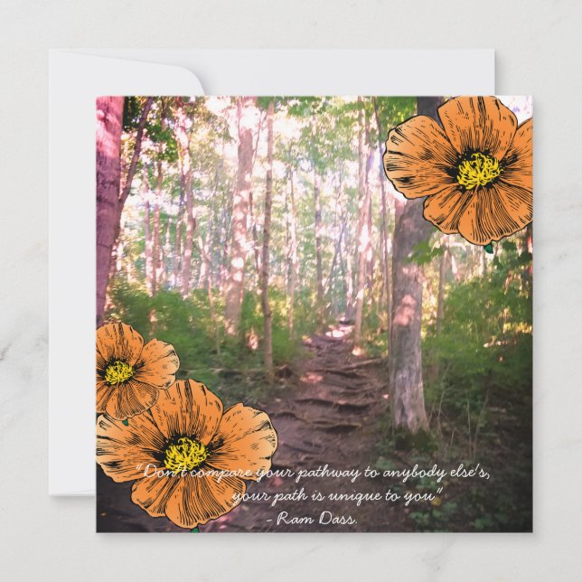 Inspirational Quote, "pathways"  Thank You Card (Front)
