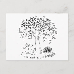 Inspirational quote postcard