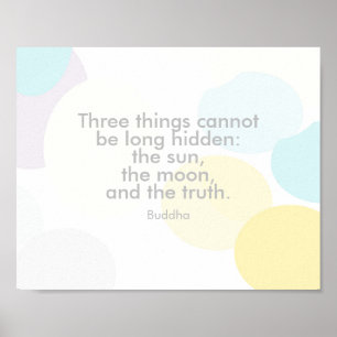 inspirational quote poster Buddha on truth text