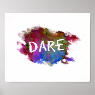 inspirational quote poster colourful paint strokes