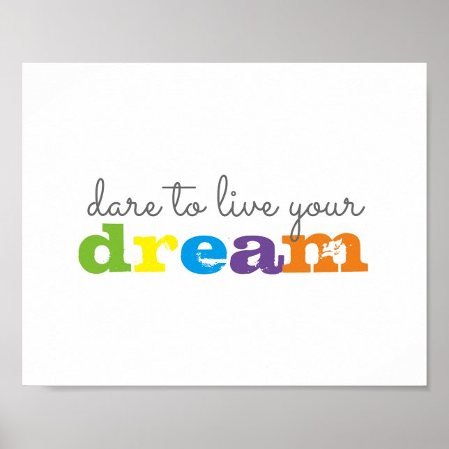 inspirational quote poster dare to dream wall art (Front)