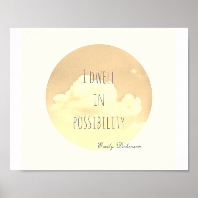 inspirational quote poster Emily Dickinson (Front)