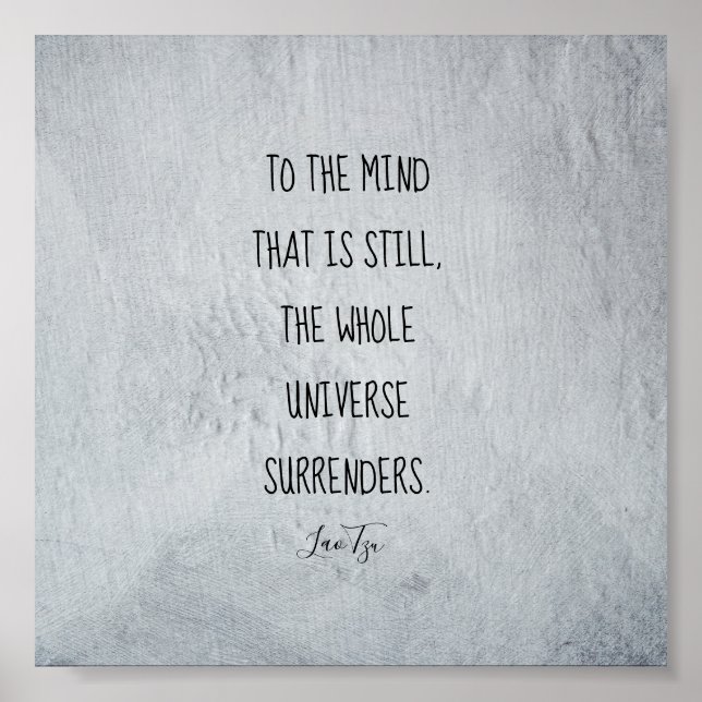 inspirational quote  poster Lao Tzu text (Front)