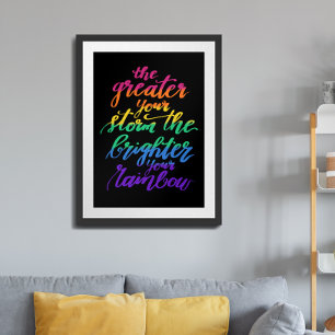 Inspirational quote Rainbow Poster
