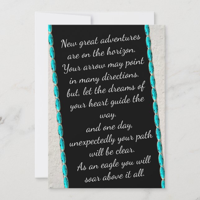 Inspirational quote Santa Fe graduation cards (Front)