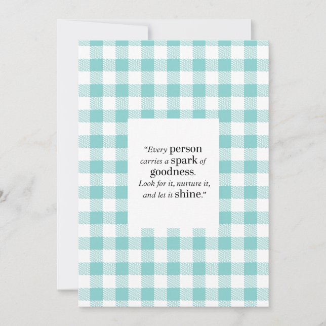 Inspirational Quote Script Pattern 5x7 Flat Card (Front)