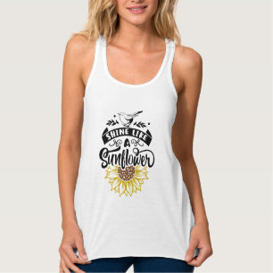 Inspirational Quote Sunflower Singlet