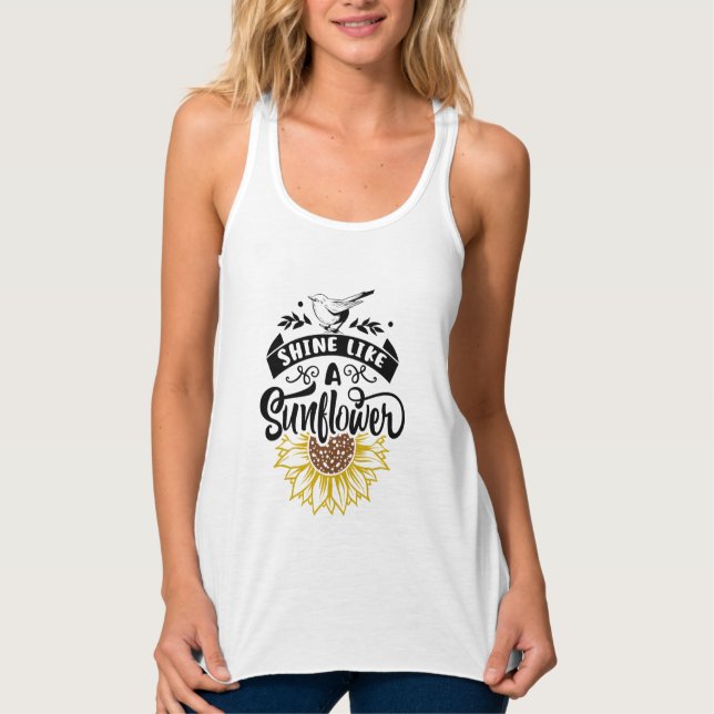 Inspirational Quote | Sunflower Singlet (Front)