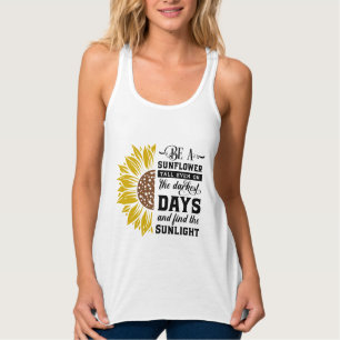 Inspirational Quote Sunflower Singlet