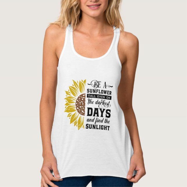 Inspirational Quote | Sunflower Singlet (Front)