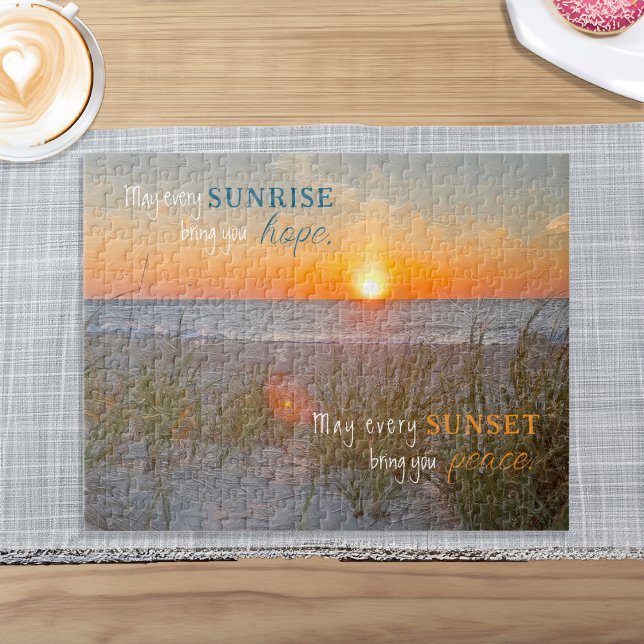 Inspirational Quote Sunrise Painting Jigsaw Puzzle (Inspirational Quote Sunrise Painting Jigsaw Puzzle)