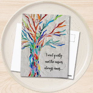 Inspirational Quote Tree  Postcard