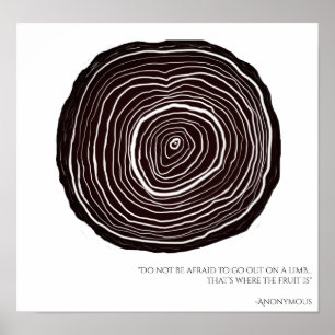 Inspirational Quote   Tree Ring Poster