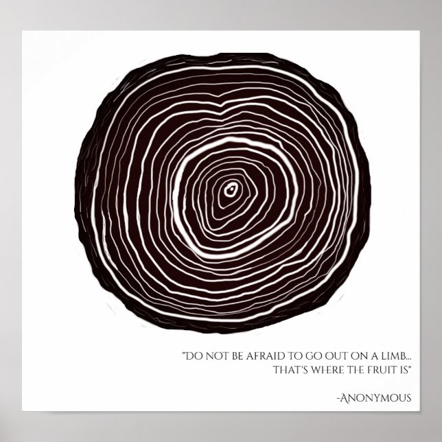 Inspirational Quote | Tree Ring Poster (Front)