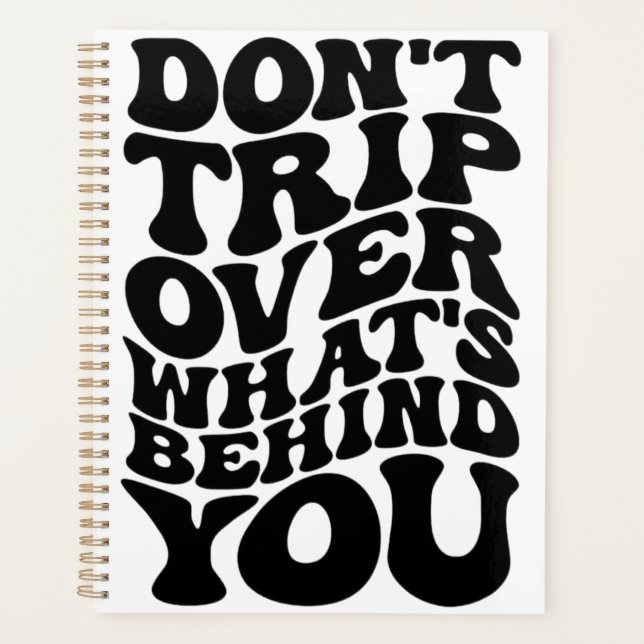 Inspirational Quote Typographic Notebook Planner (Front)