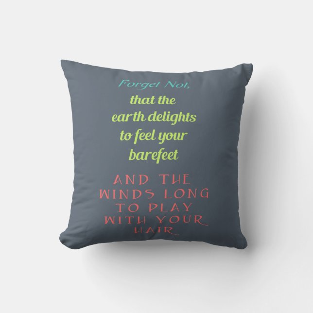 Inspirational Quote Typography Cushion (Front)