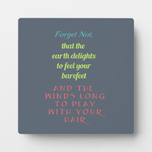 Inspirational Quote Typography Plaque