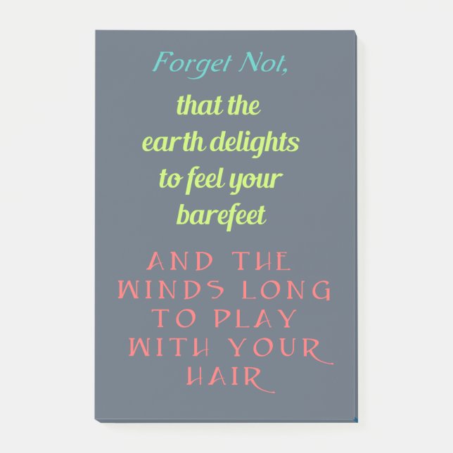 Inspirational Quote Typography Post-it Notes (Front)