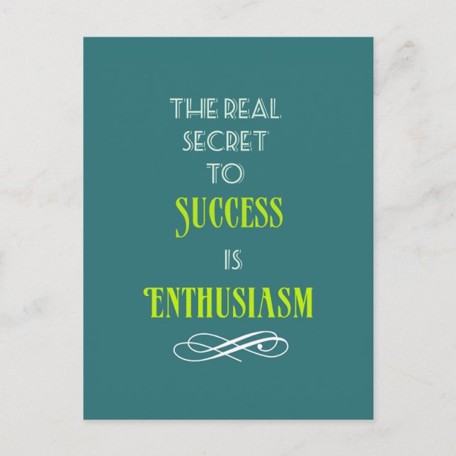 Inspirational Quote Typography Postcard (Front)