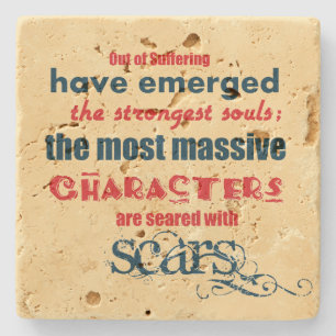 Inspirational Quote Typography Stone Coaster