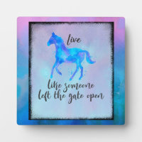 Inspirational Quote with a Horse Running Free