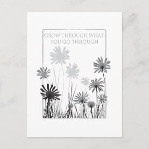 Inspirational Quote with Floral Holiday Postcard