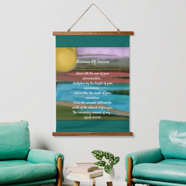 Inspirational Quote Wood Topped Wall Tapestry (Living Room)