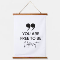 Inspirational Quote Wood Topped Wall Tapestry