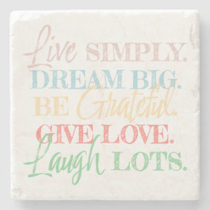 Inspirational Quotes   5 Daily Reminders Stone Coaster