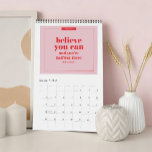 Inspirational Quotes Calendar<br><div class="desc">This calendar features a different inspirational quote on each month. Motivation will follow you every day! Lovingly designed by Clementine Creative.</div>
