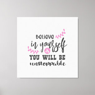 Inspirational Quotes Design Canvas Print