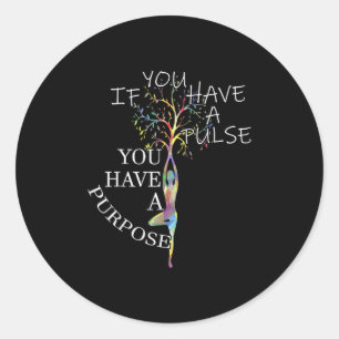 Inspirational Quotes Graphic Motivational Yoga Gif Classic Round Sticker