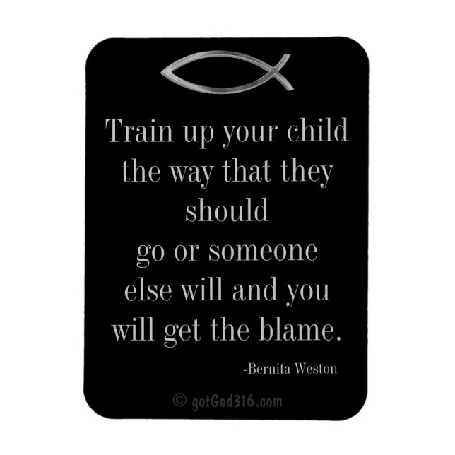 Inspirational Quotes Keys for Discipline Magnet (Vertical)