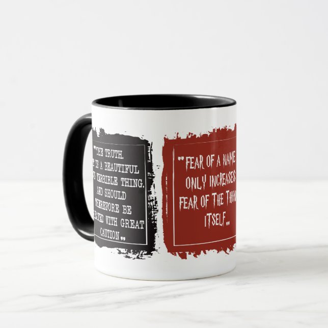 Inspirational Quotes Magic HP Mug, Wizard Gift Mug (Front Left)