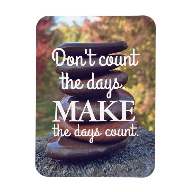 Inspirational Quotes Motivational Zen Stones Magnet (Vertical)