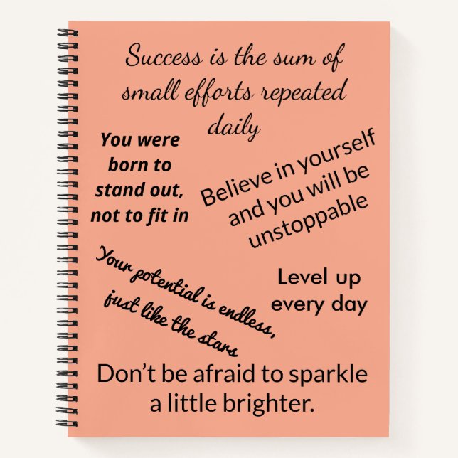 Inspirational Quotes Notebook (Front)