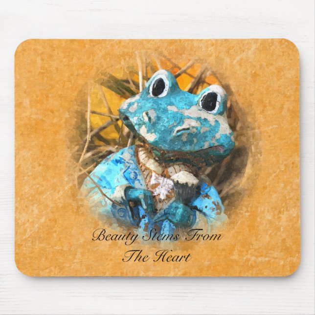 Inspirational Quotes You Are Beautiful Frog Prince Mouse Pad (Front)