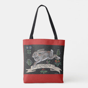 Inspirational Rabbit Hare Tote Friendship Wedding Bag