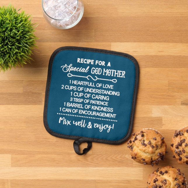 Inspirational Recipe For A Special Godmother Pot Holder (Top Down)