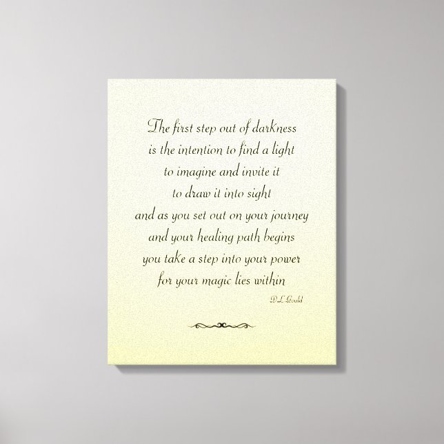 Inspirational recovery canvas print (Front)