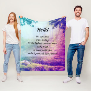 Inspirational Reiki Healing Fleece Blanket