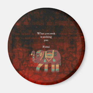 Inspirational Rumi What You Seek Quote Magnet