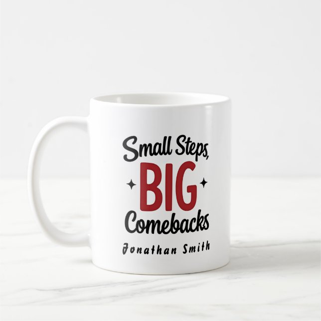 Inspirational Saying Black & Red Physical Therapy Coffee Mug (Left)