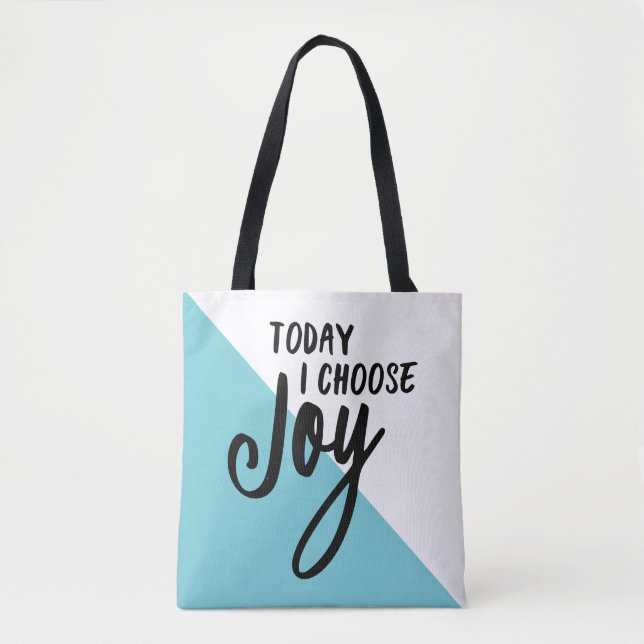 Inspirational Saying Choose Joy Tote Bag (Front)